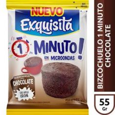 Bizcocho De Chocolate Con Chips 1 Minuto Exquisita 60Gr