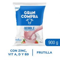 Yogur Entero En Sachet Frutilla Gran Compra 900 Gr.