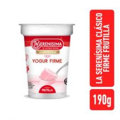 Yogur Firme Entero Frutilla La Serenisima 190 Gr.