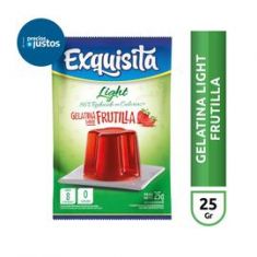 Gelatina Light Frutilla Sobre Exquisita 25 Gr.
