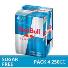 Red Bull Sugerfree 250Ml Lata X4