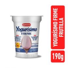 Yogur Firme Fortificado Frutilla Yogurisimo 190 Gr.