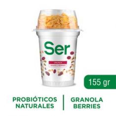 Yogur Descremado Con Cereales Berries Ser 155 Gr.