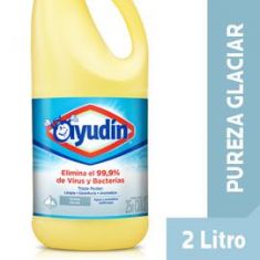 Lavandina Pura Glaciar Triple Poder Ayudin 2 Lt.