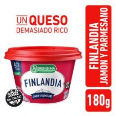 Queso Untable Jamón Y Parmesano Finlandia 180 Gr.