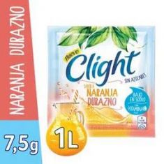 Jugo En Polvo Naranja Durazno Vitamina C + D Clight 7 Gr.