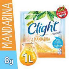 Jugo En Polvo Mandarina Vitamina C + D Clight 8 Gr.