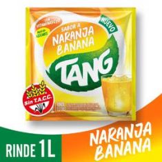 Jugo En Polvo Naranja - Banana Vitaminas C + D Tang X 18 Grs.