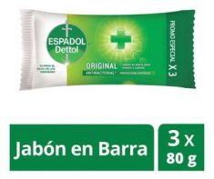 Jabón De Tocador Antibacterial Original Espadol Dettol 240 Gr.