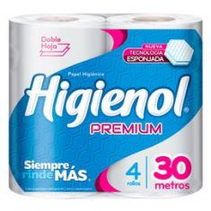 Papel Higiénico Doble Hoja Higienol Premium Panal 4X30 Mts