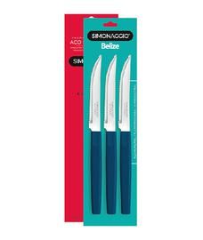 Cuchillo De Plástico Azul Belize Simonaggio 3 Unidades.