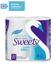 Papel Higiénico Doble Hoja Sweety 4X30mt