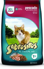 Alimento Para Gatos Sabor Pescado Sabrositos 1Kg