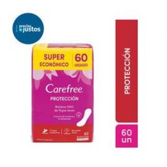 Protectores Diarios Sin Perfume Carefree 60Un