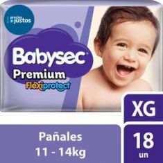 Pañales Tripack 3D Xg Babysec Premium 18Un