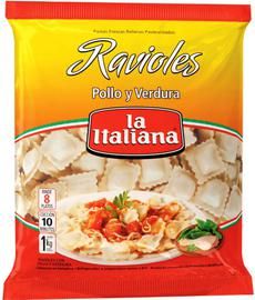 Ravioles Sabor Pollo Y Verduras La Italiana 1Kg