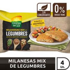 Milanesas Mix De Legumbres Granja Del Sol 4Un