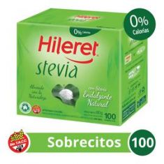 Edulcorante En Polvo Hileret Stevia En Sobres 100Un