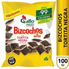 Bizcocho De Arroz Tortita Negra Gallo Snack 100Gr
