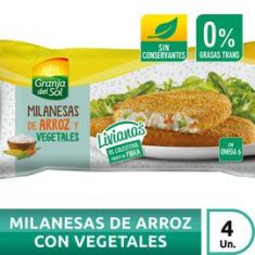 Milanesa De Arroz Y Vegetales Granja Del Sol 330Gr