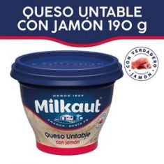 Queso Untable Jamón Milkaut 190Gr