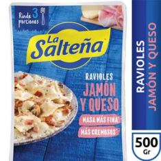 Ravioles Jamón Y Queso La Salteña X 450 Grs.